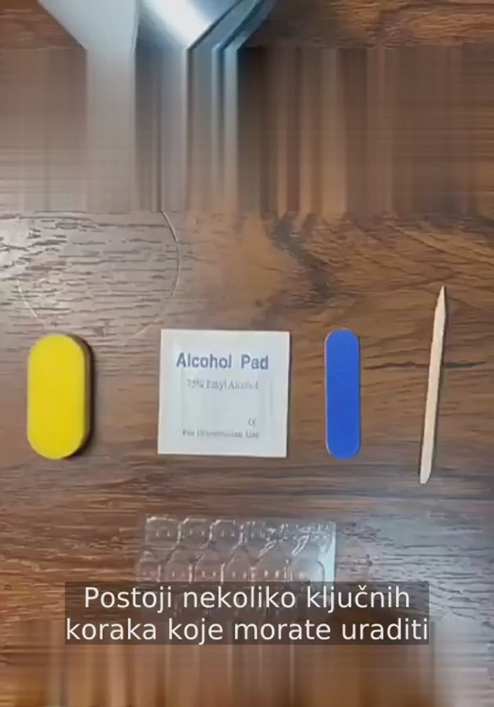 Mlečni Sedef • Ručno Rađeni Almond Nokti (Chrome Sjaj)